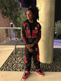 “TEAM 8” Windbreakers set Red and Black