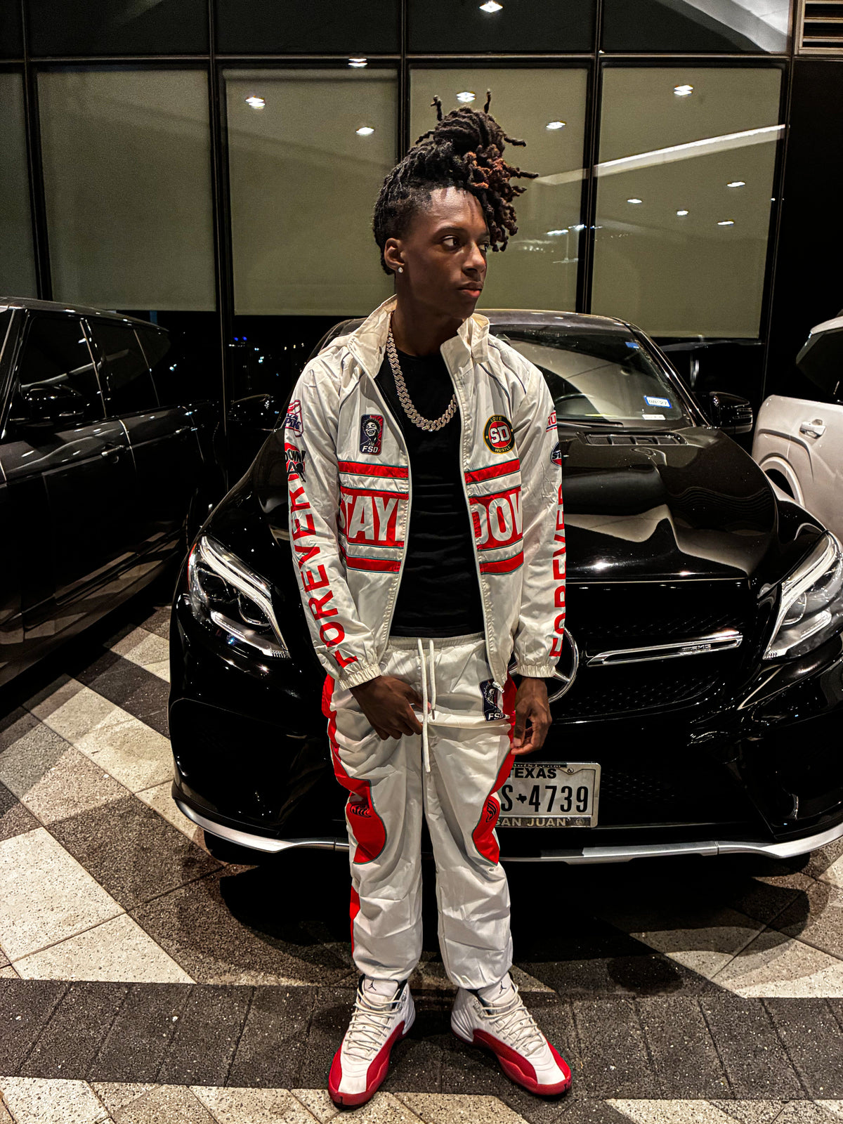 “Team 8” White and Red Windbreaker Set “R4D” Edition