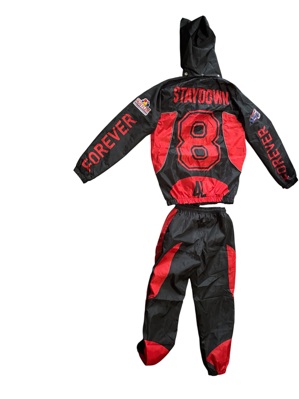 “TEAM 8” Windbreakers set Red and Black