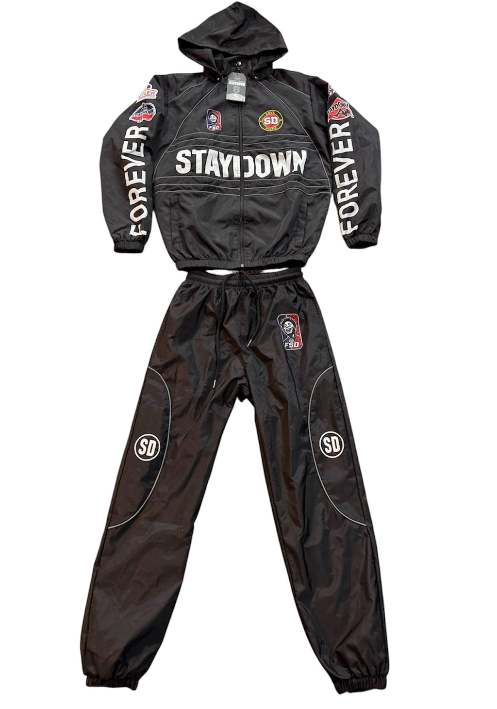 “Team 8” All Black Windbreaker Set “R4D” Edition