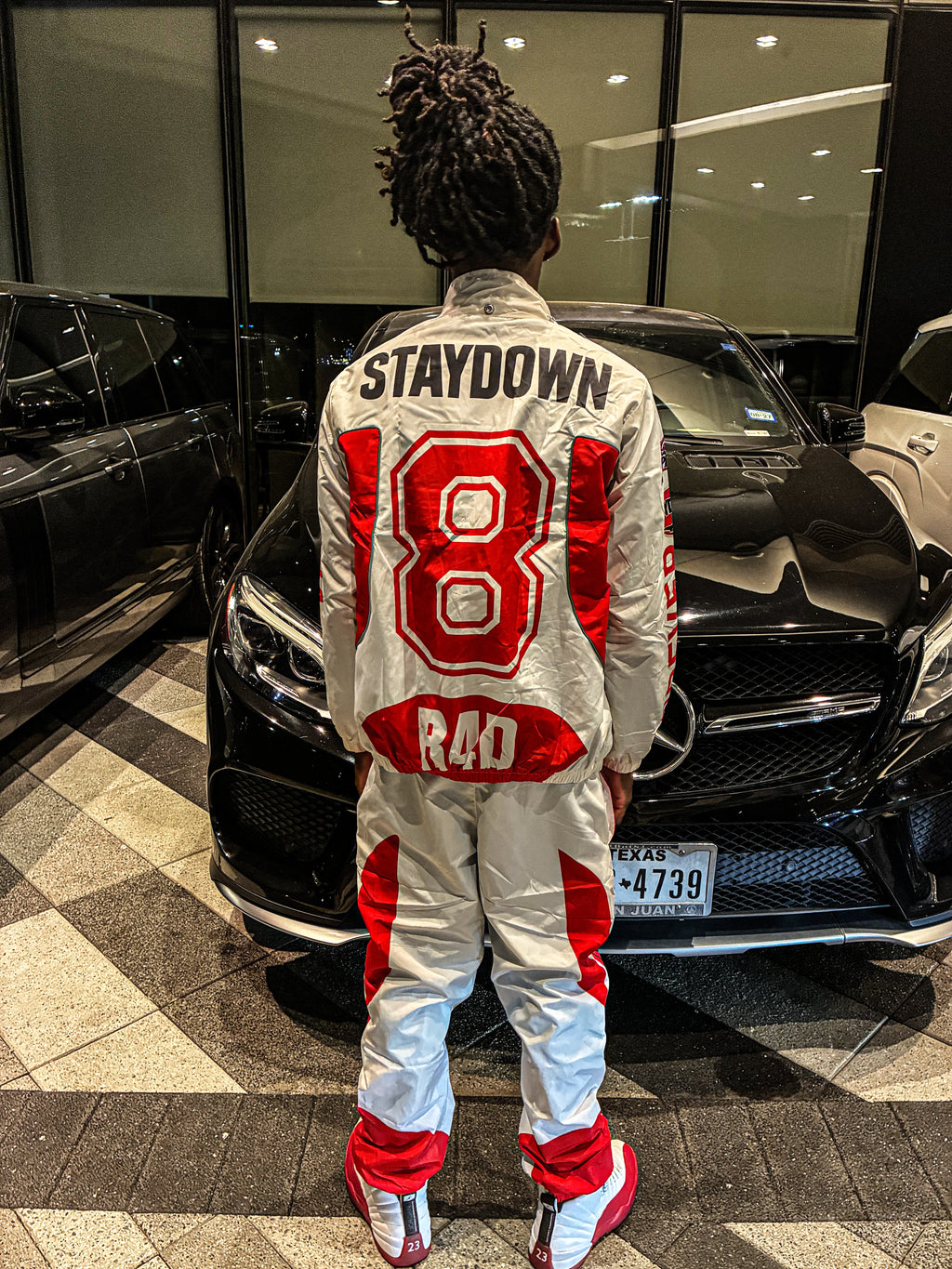 “Team 8” White and Red Windbreaker Set “R4D” Edition