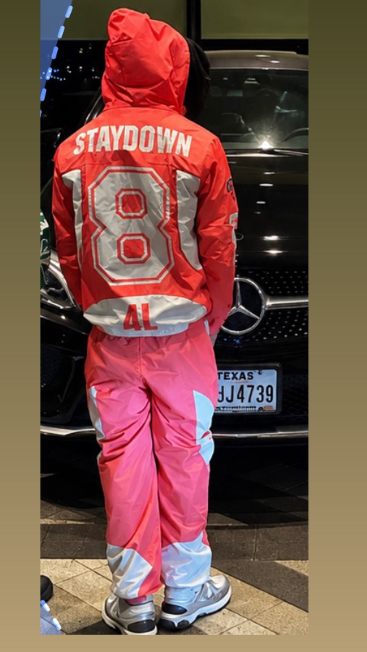 “Team 8” Pink and White Windbreaker set