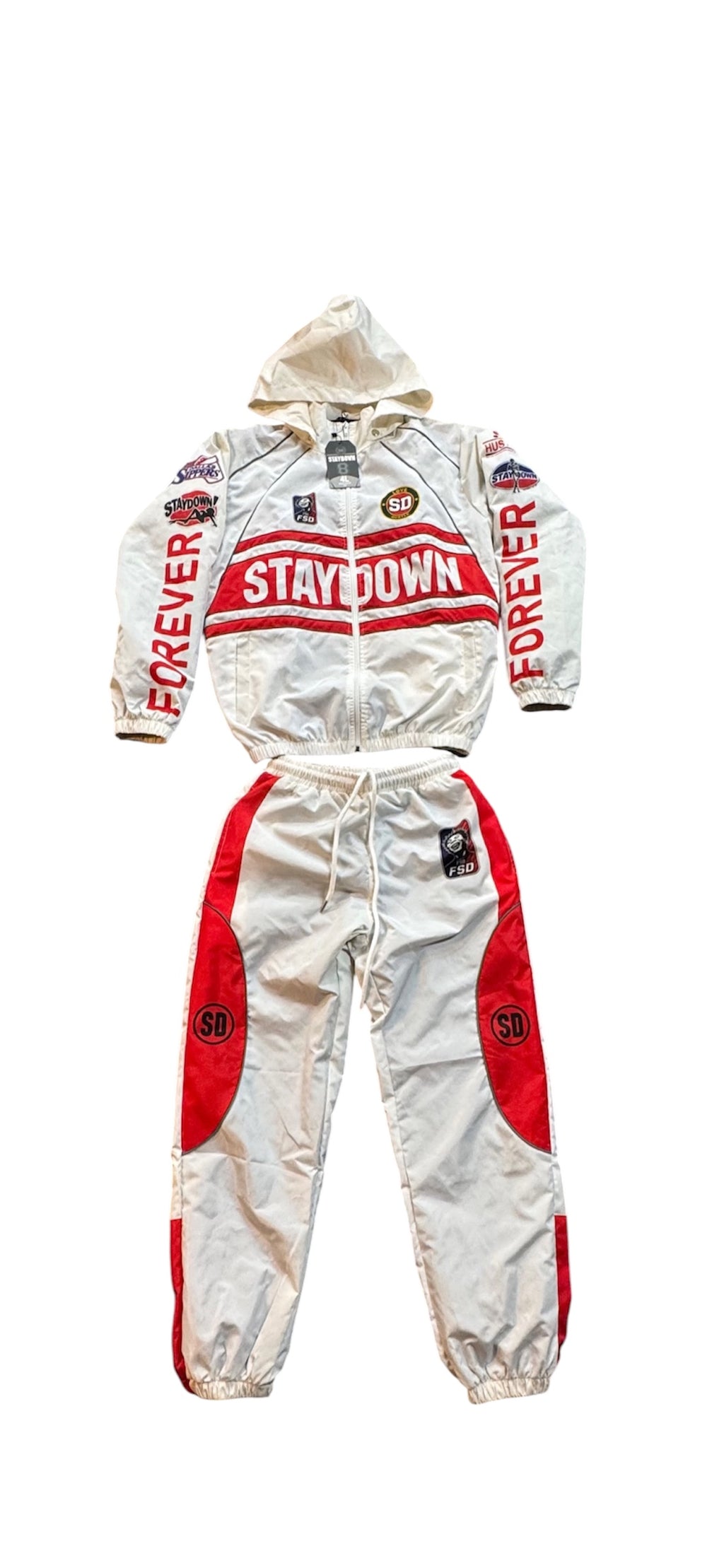 “Team 8” White and Red Windbreaker Set “R4D” Edition